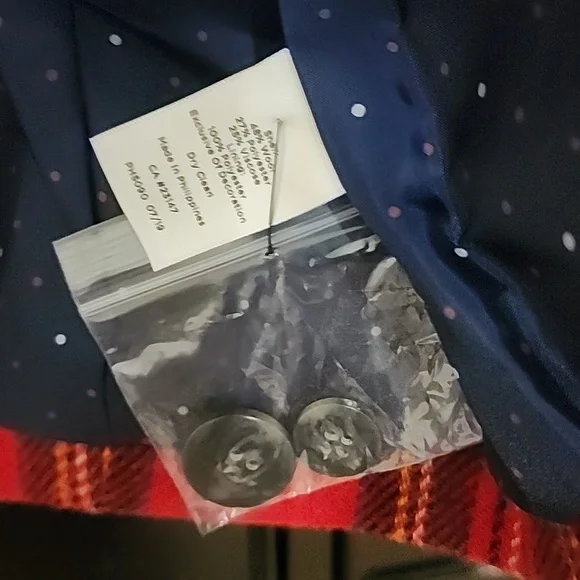 *BNWT* Talbots wool blend red tartan plaid blazer! - Picture 5 of 7